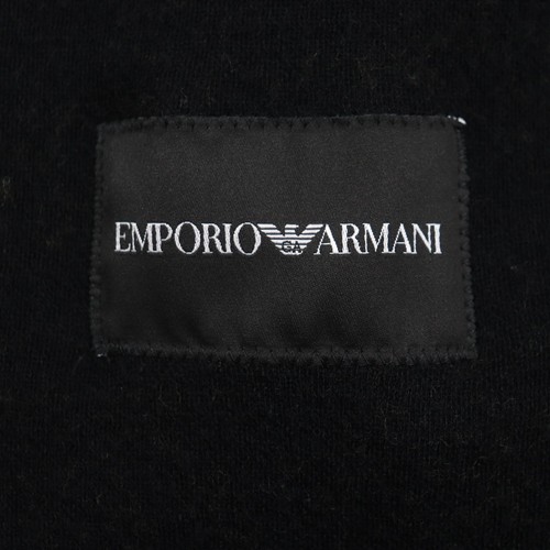 EMPORIO ARMANI Men's Single Tailored Jacket Wool Cotton Dark Gray Size 46 - Picture 6 of 9