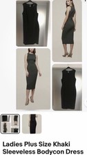 Ladies plus size Khaki Dress size 28 New 