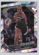 2025 Panini Prizm WNBA Ice Prizm A'ja Wilson #76 1sh2