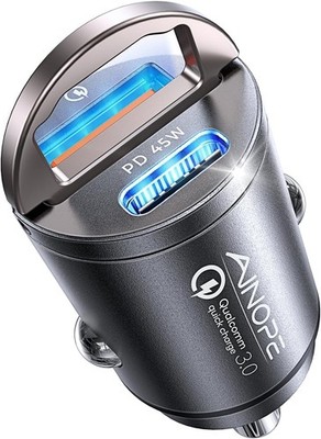 AINOPE 90W Zigarettenanzünder USB C Mini Super Schnelladen KFZ Ladegerät USB C P