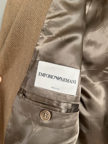Emporio Armani Vintage Herringbone Crombie Style Mantel Gr. 50 - Bild 13 von 21