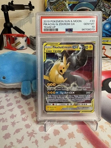 Pokemon Sun & Moon Team Up Pikachu & Zekrom GX 33/181 - PSA 10