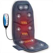 Comfier Massage Seat Cushion With Heat, 10 Vibration Motors Seat Warmer, Back