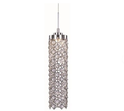 NOS ET2 Lighting Shanell 1 Light RapidJack Pendant Light Beaded Crystal Prisms