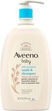 Aveeno Baby Daily Moisture Wash  Shampoo 33oz Tear-Free