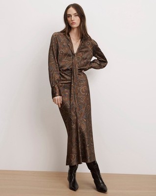 Veronica Beard Midi Skirt Clover Paisley $498 Size 2