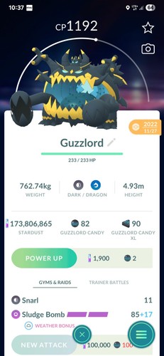 Pokemon Guzzlord Under 1500 Registered Tr-de
