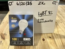 Eiko 100W 130V Light Bulb 4-Pack ( 100A-130V ) Frost Finish