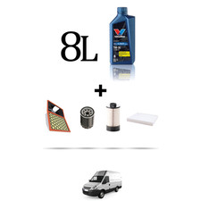 HOFFCAR Kit tagliando 4 FILTRI e 8L OLIO per Iveco Daily IV 35C 18 3.0 HPT 130kw