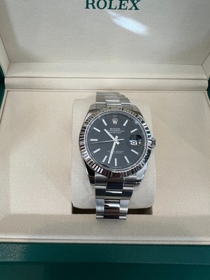 Rolex 126334 41MM SS/WG Datejust Black Dial Oyster Band Oyster Perpetual 2025