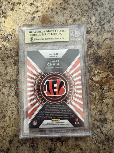 Prizm HYPE 2023 argento Ja’Marr Chase RC BGS 9,5 GEM MINT Bengals SSP - Foto 2 di 2