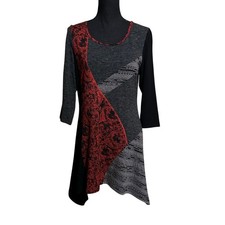 Papillon Dress Tunic Red and Black Women's Medium