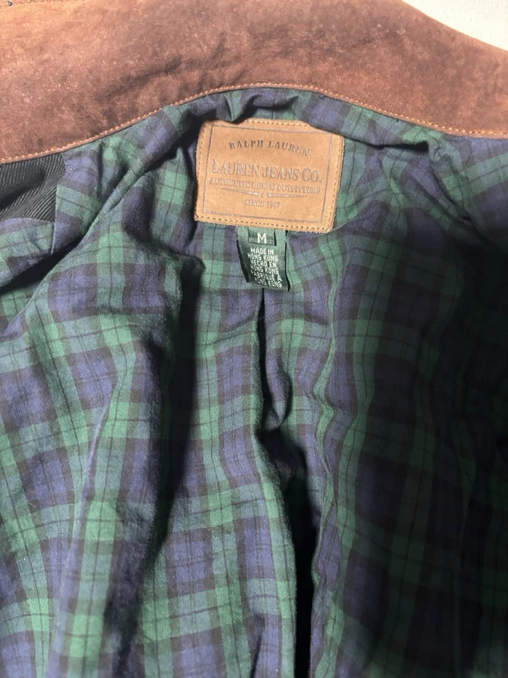 Chaqueta de Caza Ralph Lauren Negra RRL Utilidad Polo Cuero Tareas Western Foto 4 de 4