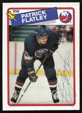 Patrick Flatley Signed 1988-89 O-Pee-Chee Card 191 New York Islanders