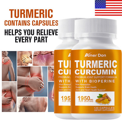 Turmeric Curcumin with Ginger and Bio pepper 1950mg Triple Strength Capsules 240