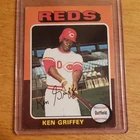 Topps 1975 MLB Baseball Card. Ken Griffey, Cincinnati Reds #284.