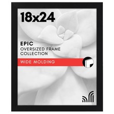 Americanflat 18X24 Poster Frame Polished Plexiglass - Black Picture Frame -