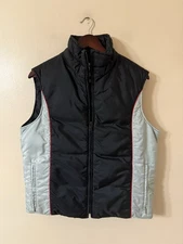 Vintage 1980’s Woolrich Down Quilted Puffer Vest Made in USA Black/Gray Size S