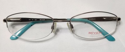 Revlon Eyeglass Frame - New/Unused, Silver & Turquoise - Daybreak with Label
