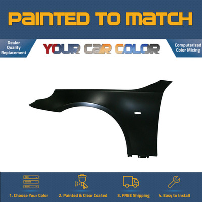 For 2004-2010 BMW 5-Series, Left Fender (Driver Side) Painted to Match
