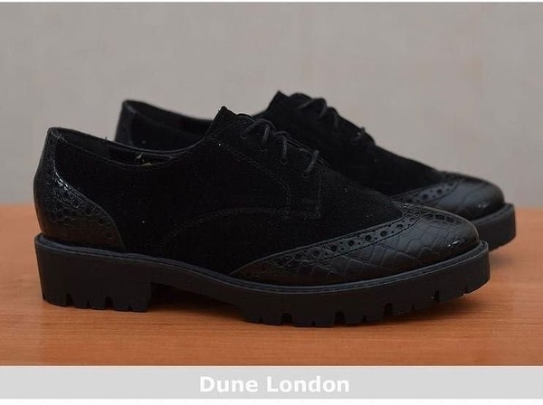 Women Dune London Heels Black Leather 35.5