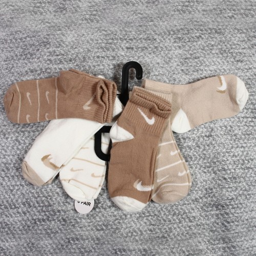 Nike 6 Pair Kids Lightweight Ankle Socks kids SIZE Youth (10C-3Y) - Picture 3 of 3