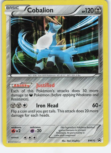 Cobalion - BW72 Black and White Promos Promo Holo LP Pokémon TCG