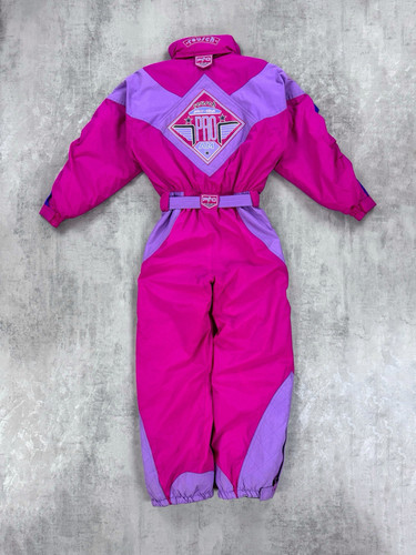 Vintage Ski Anzug Schnee Overall Winter Ganzanzug Mehrfarbig Damen Größe 36 - Bild 5 von 16
