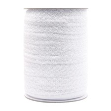 Elastic Picot Loop Lace Trim 3/8" Stretchy Ribbon for Sewing, 50 Yards, White