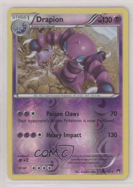 Drapion Reverse Foil Pokémon XY Breakpoint #54