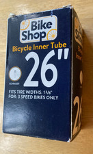 Bike Shop 26" Bicycle Inner Tube, Schrader Valve, 26" X 1-3/8" For 3 Speed Bikes