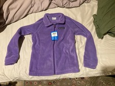 Columbia Girls Purple Fleece Jacket M 10- 12 New Benton Springs Fleece Youth