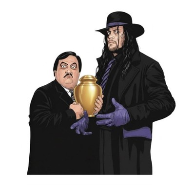 WWE Undertaker and Paul Bearer Wrestling Water Resistant Sticker