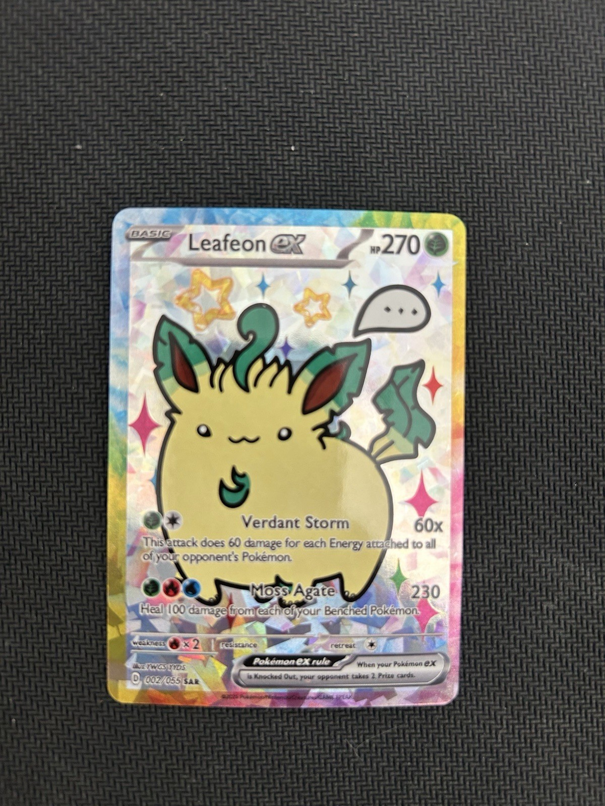 Pokemon Leafeon Special Doujin Art Starry Holo Card