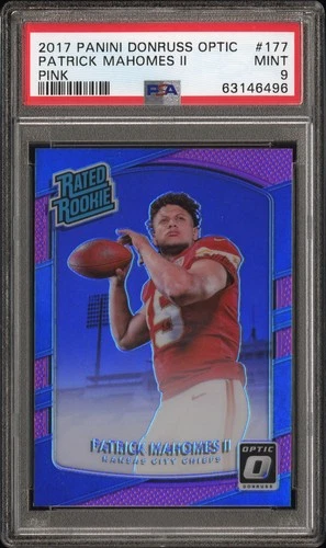 2017 Panini Donruss Optic Patrick Mahomes II Pink PSA 9 Rookie #177 🔥