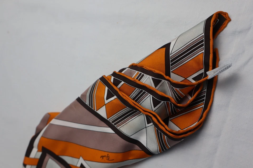 EMILIO PUCCI FIRENZE SETA FOULARD SCARF NECKTIE MADE ITALY VINTAGE CLASSIC - Imagen 4 de 4