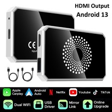 Android 13 AI Box Wireless CarPlay  Android Auto  Mirror Link  HDMI Converter