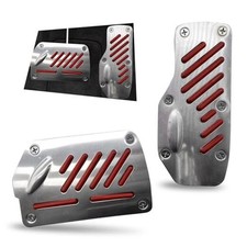 Car Pedal Cover, Brake and Accelerator Anti-skid Pedal Cover with 2 PCS Red
