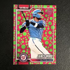 2026 Topps Series 1 - James Wood #349 Green & Pink Polka Dots