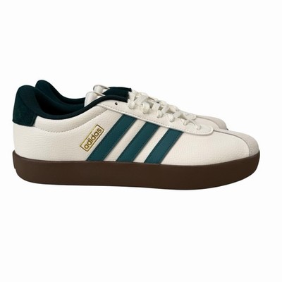 Adidas VL Court 3.0 White Green Teal Gum Shoes Men's JR8635 Sizes 10 - 13