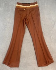 Mens Vintage 1960-70s Bell Bottom Flare Leg Hippie Boho AMAZING Pants 31"x 32.5"