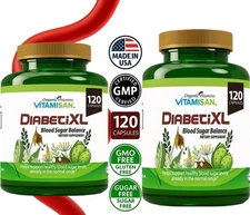 Diabetic XL Dietary. Mineral Support. Glucose Control bLOOD SUGAR SUPPORT 240