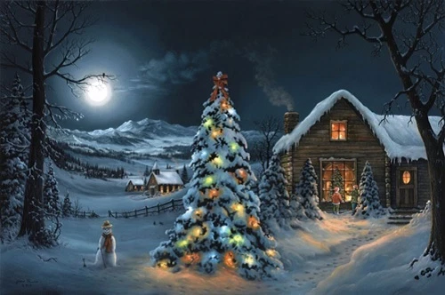 Jesse Barnes SPIRIT OF CHRISTMAS 10x15 S/N Paper Holiday Art Print Artwork NEW!