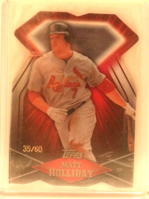 2011 TOPPS DIAMOND DIE CUT BLACK DDC-48 MATT HOLLIDAY 35/60 WITH COATING