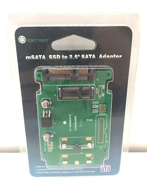 New IOCrest SY-ADA40050 Mini SATA SSD 50mm to 2.5'' SATA Adapter Free Shipping