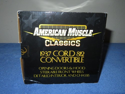ERTL LIMITED EDITION 1937 CORD 812 CONVERTIBLE BLACK 1:18 OPENING HOOD & DOORS - Picture 5 of 6