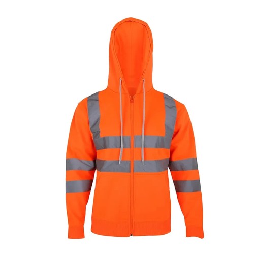 HI VIS VIZ MEN'S NEW TROUSERS SAFETY WORK WEAR JOGGING BOTTOMS PANTS HOODIE TOP - Picture 10 of 31