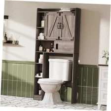  Over The Toilet Storage Cabinet, Farmhouse Bathroom Storage Cabinet with Barn 