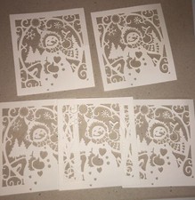 5 FROSTY cardstock paper die cuts snowman CHRISTMAS