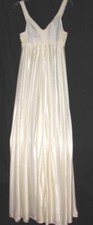 Vintage Off White Nightgown 80 Nylon 20 Spandex Size M timeless Design Gown